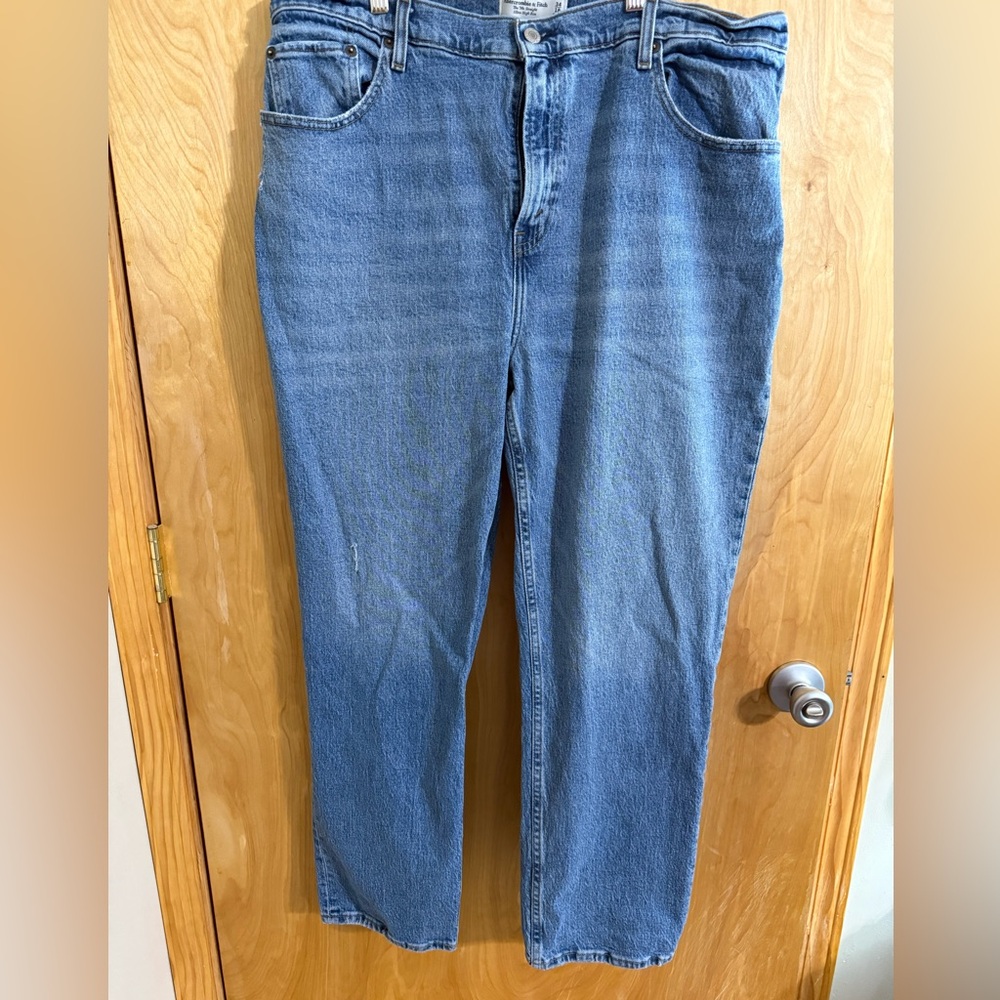 Abercrombie & Fitch Denim Jeans 18 34 Curve Love 90s Straight Ultra High Rise